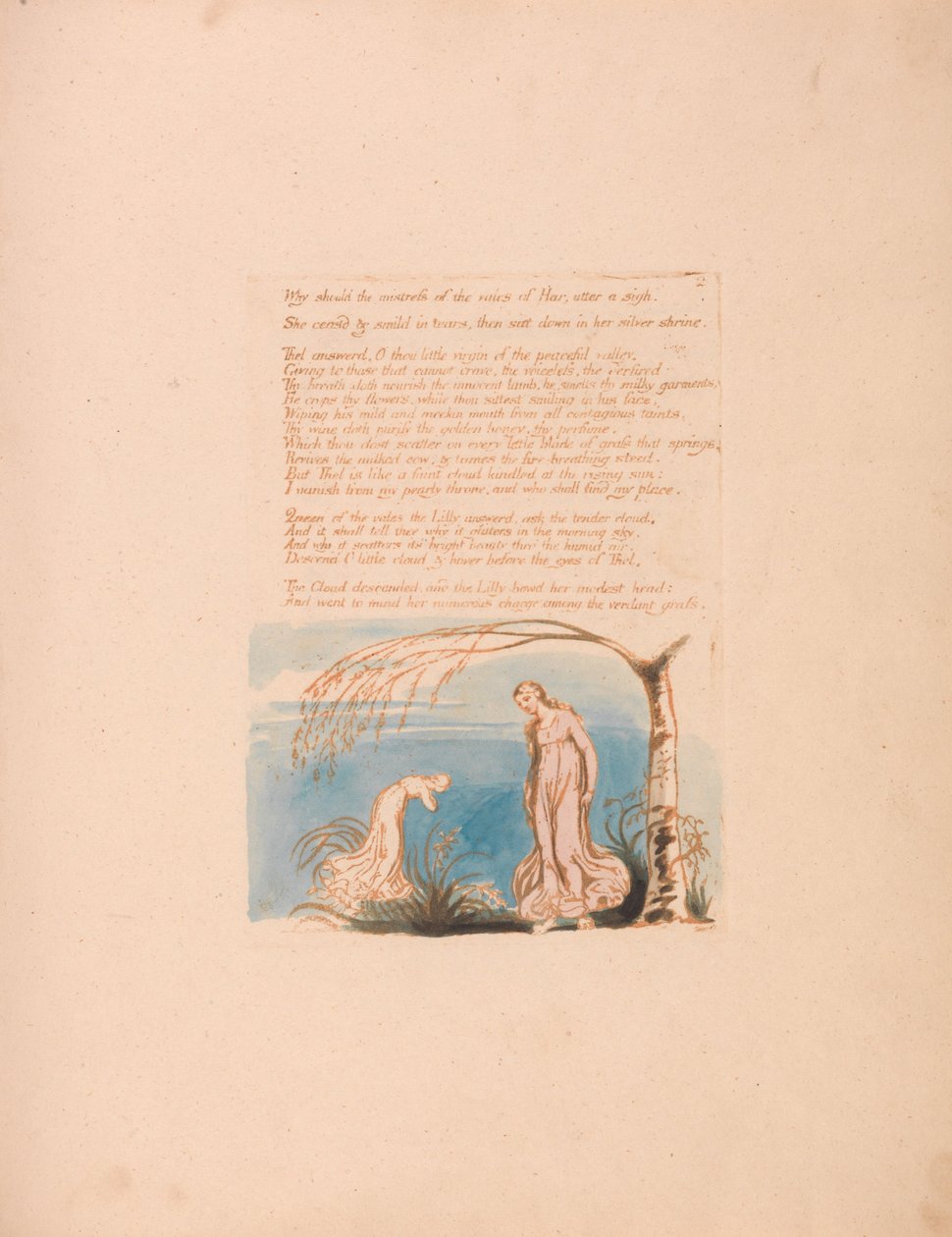 The Book of Thel, płyta 4, Dlaczego kochanka . . . . autorstwa William Blake