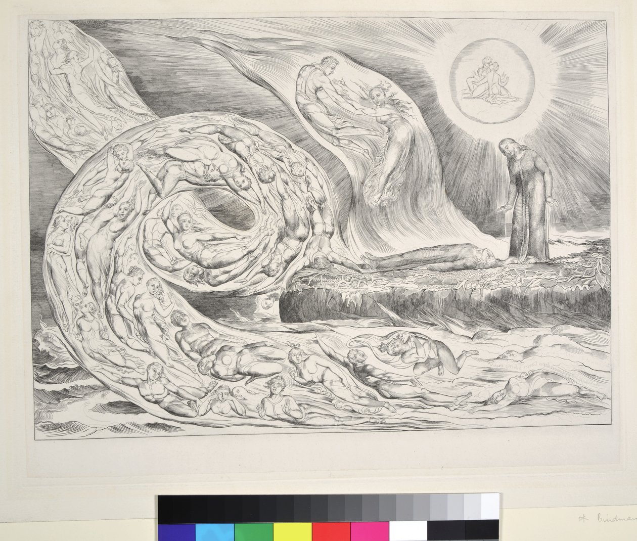 Krąg Pożądliwych: Paolo i Francesca, Inferno, Canto V, ilustracja do „Boskiej komedii” Dantego Alighieri, 1827 autorstwa William Blake