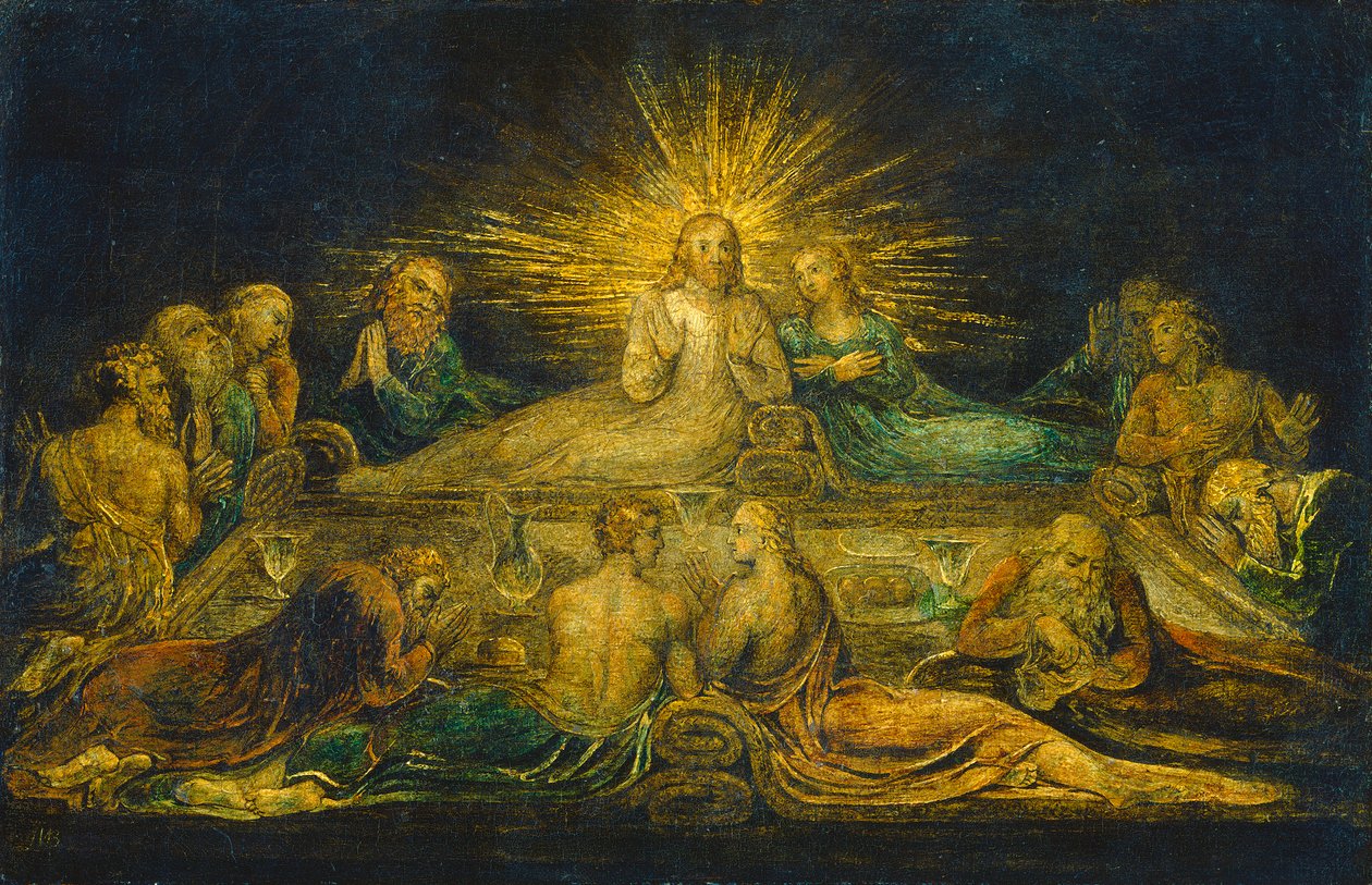 Ostatnia Wieczerza, 1799 (tempera na płótnie) autorstwa William Blake
