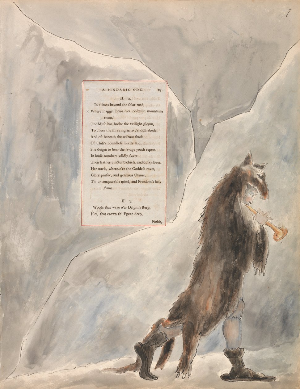 The Poems of Thomas Gray, Design 47, The Progress of Poesy. autorstwa William Blake