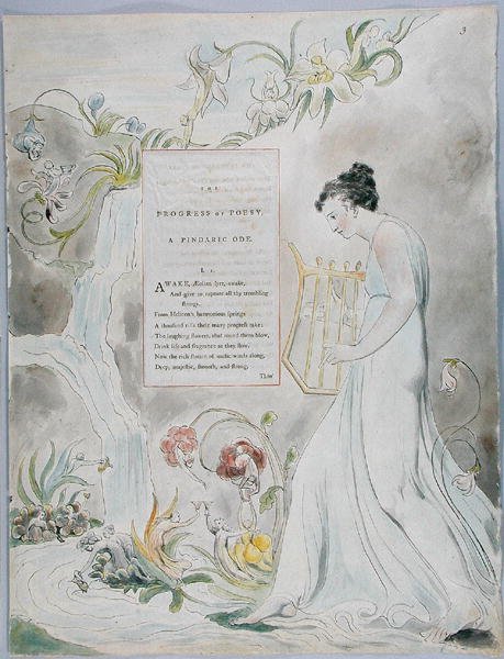 The Progress of Poesy, projekt 43 z The Poems of Thomas Gray, 1797-98 (toaleta z piórem i czarnym tuszem na papierze) autorstwa William Blake