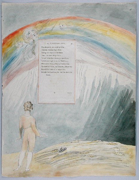 The Progress of Poesy, projekt 51 z The Poems of Thomas Gray, 1797-98 (toaleta z piórem i czarnym tuszem na papierze) autorstwa William Blake