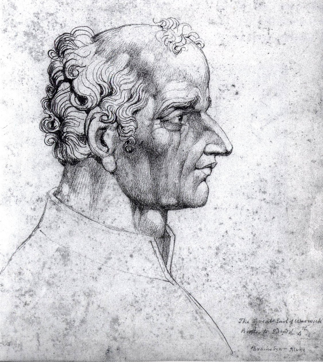 Wizjonerska głowa wielkiego hrabiego Warwick Richard Neville autorstwa William Blake
