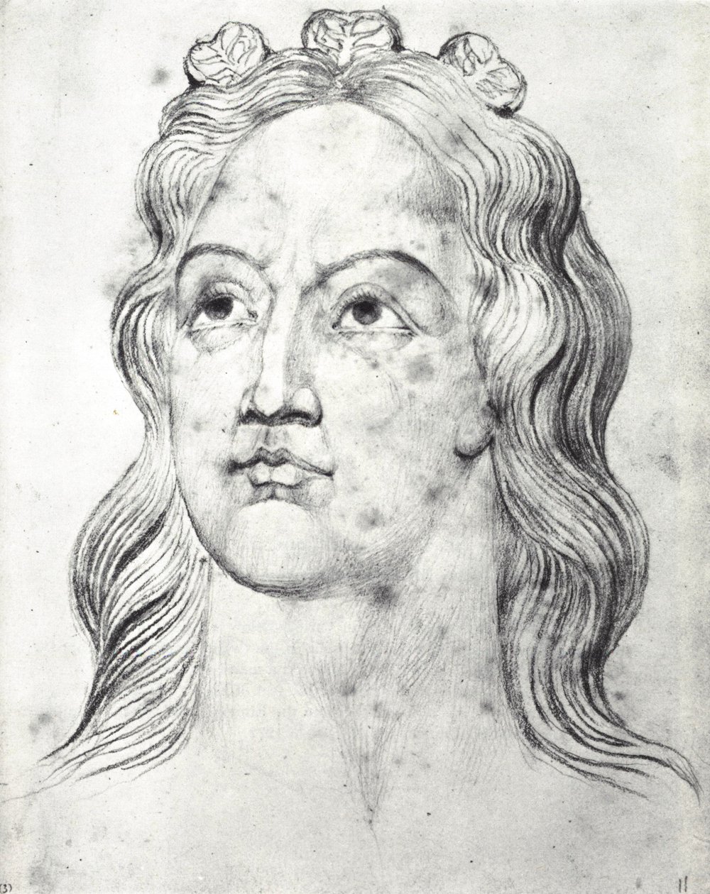 William Blake, wizjonerska głowa królowej Eleonory, żona Edwarda I autorstwa William Blake