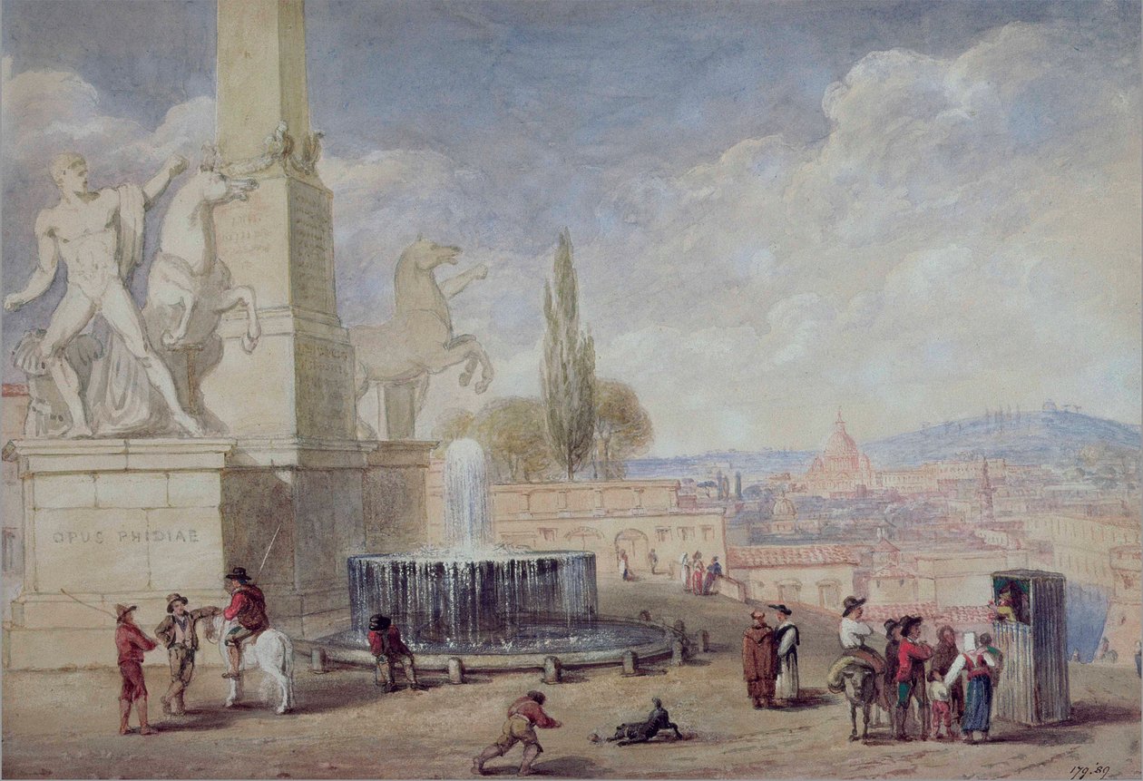 Monte Cavallo, Rzym autorstwa William Brockedon