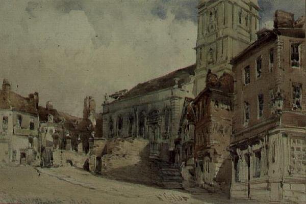 All Hallows Church, Worcester (wc na papierze) autorstwa William Callow