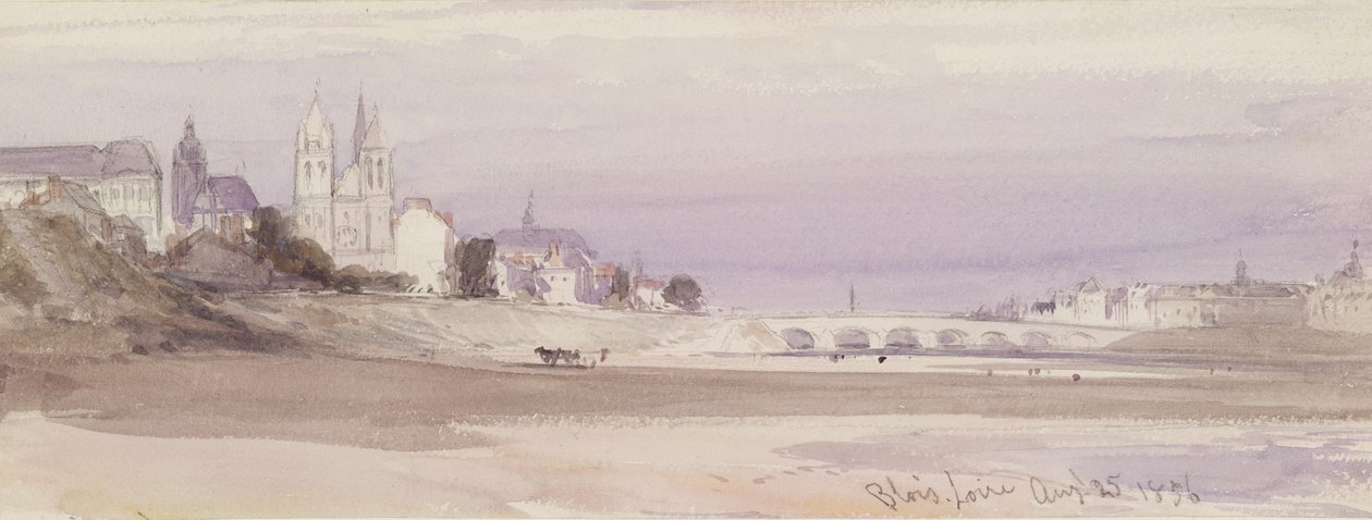 Blois nad Loarą, 1856 autorstwa William Callow