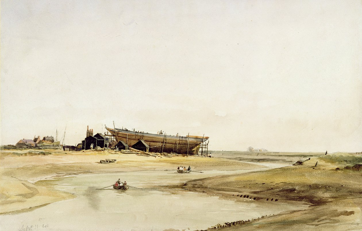 Budowa statków autorstwa William Callow