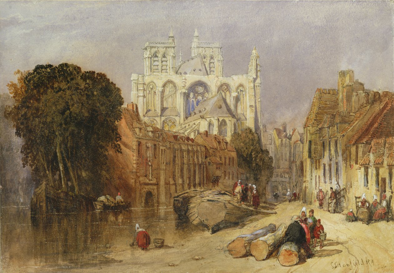 Abbeville (wc nad grafitem na papierze) autorstwa Clarkson Frederick Stanfield