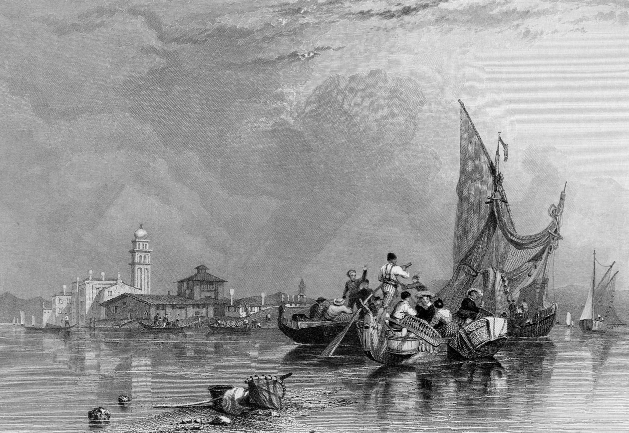 Murano, grawerowane przez Roberta Wallisa, 1836 autorstwa Clarkson Frederick Stanfield