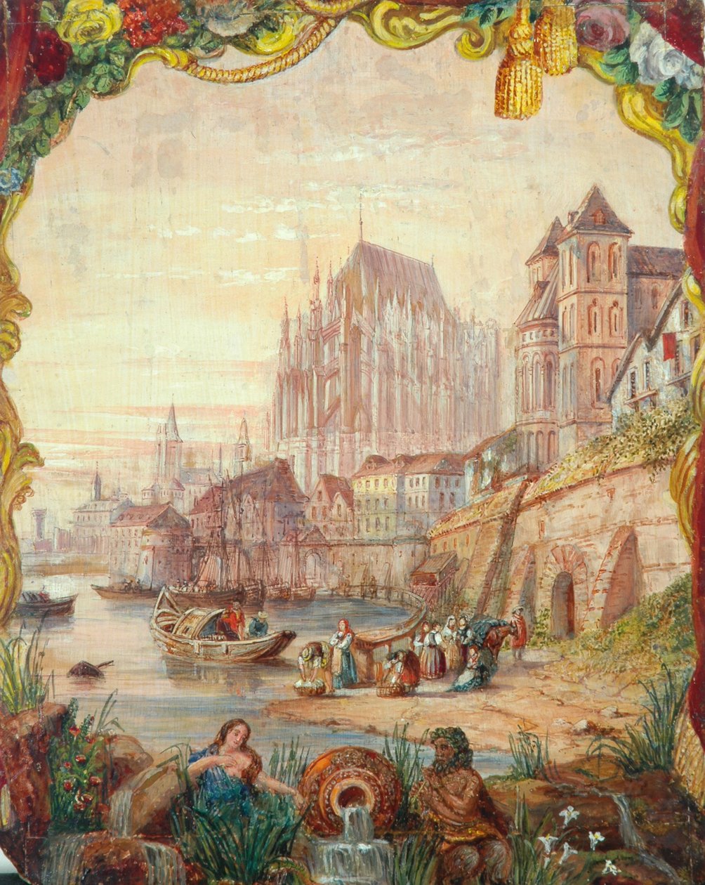 Scena rzeczna, 1855 autorstwa Clarkson Frederick Stanfield