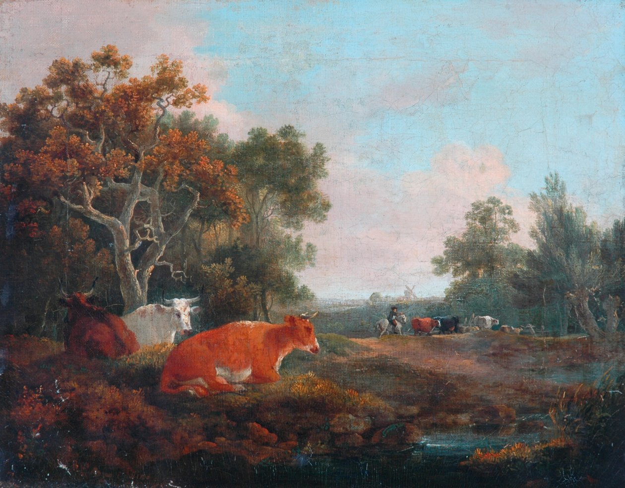 Krajobraz z bydłem autorstwa William Collins
