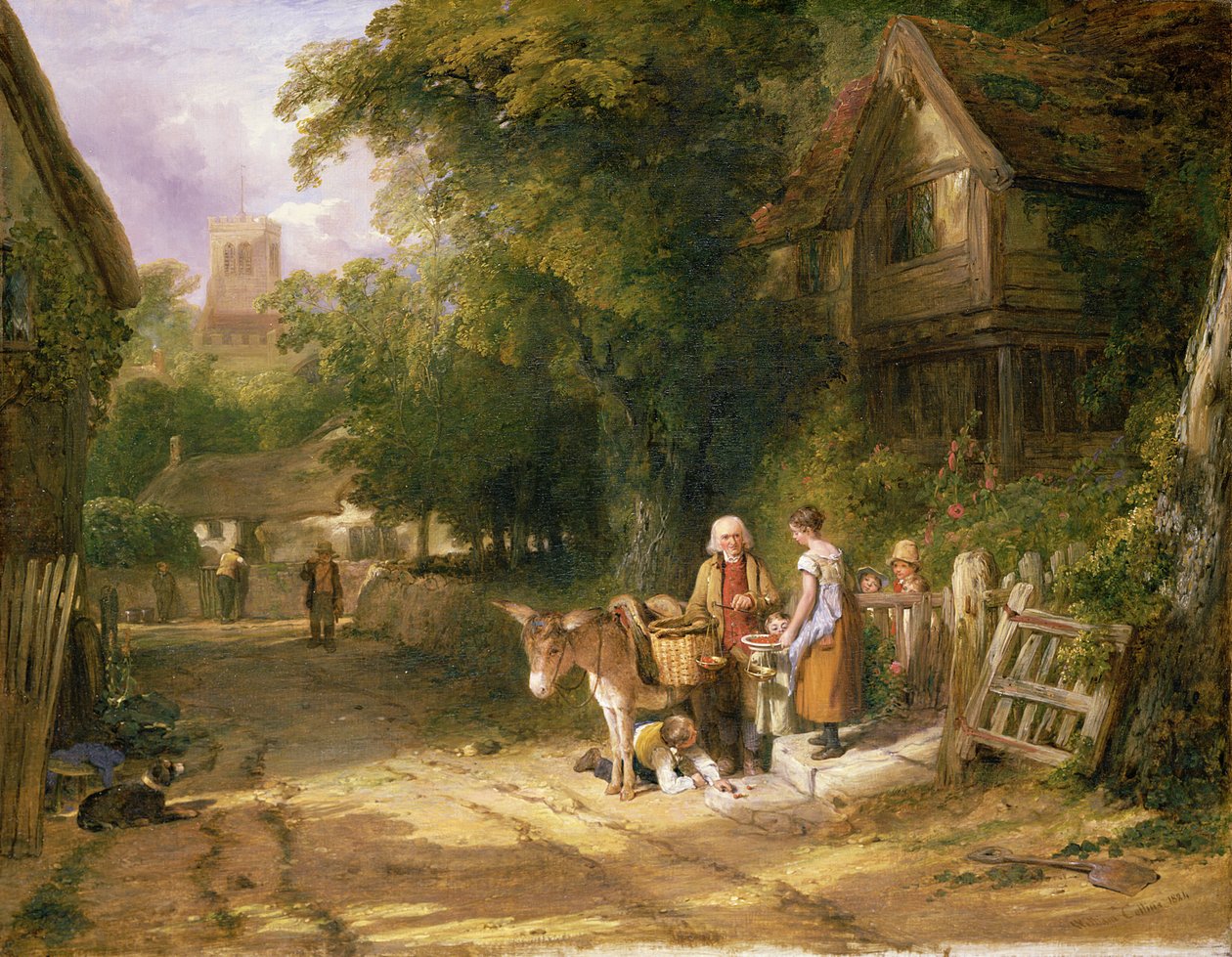 Sprzedawca wiśni, 1824 autorstwa William Collins