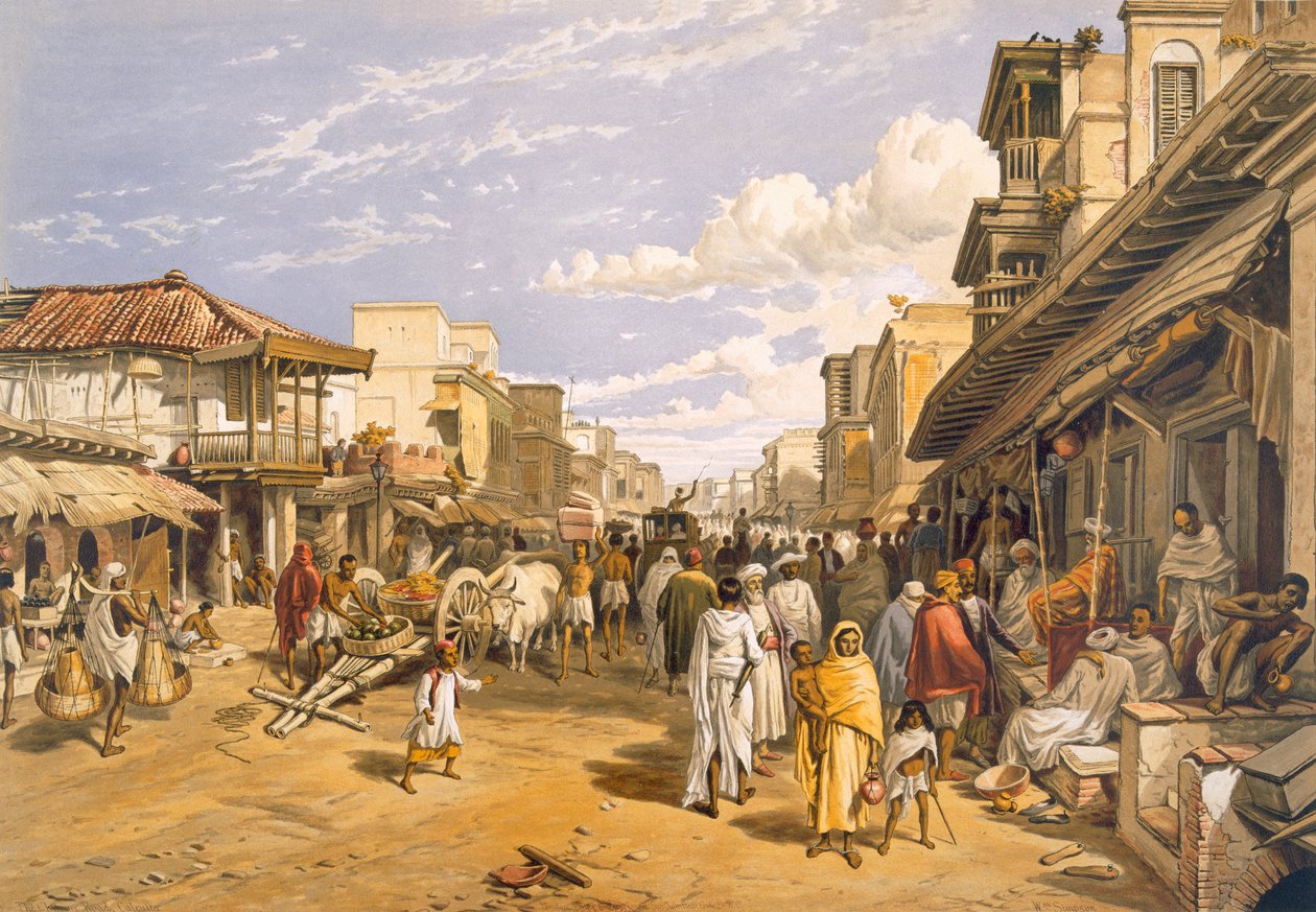 Droga Chitpore, z „Indie Ancient and Modern”, 1867 autorstwa William Crimea Simpson