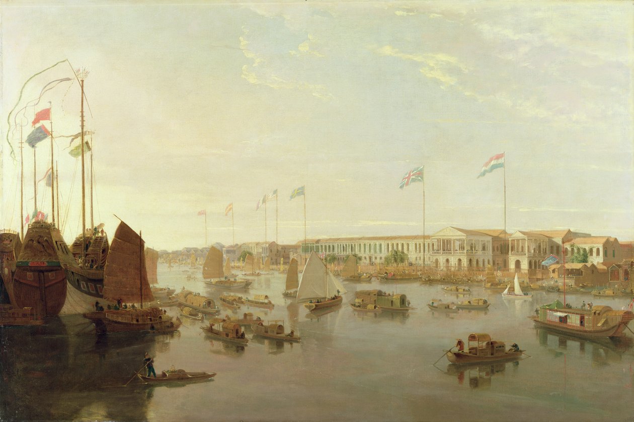 Fabryki europejskie, kanton, 1806 r. autorstwa William Daniell