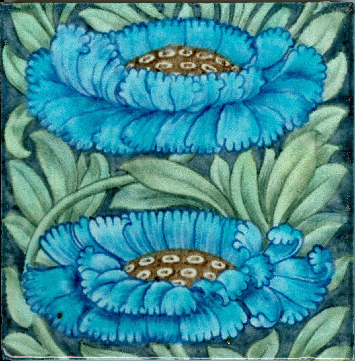 Dachówka Marlborough wzór (ceramiczna) autorstwa William de Morgan