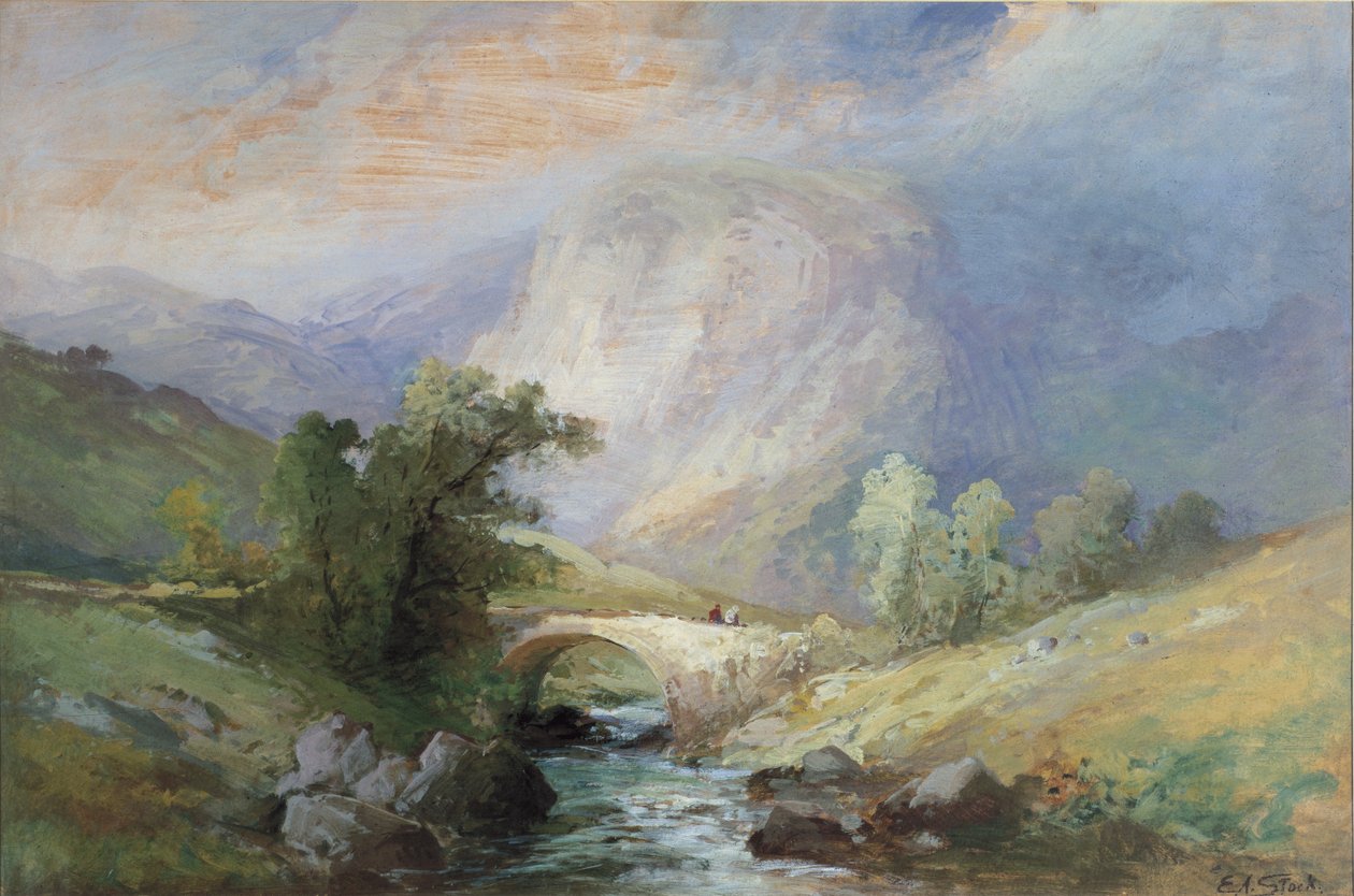 Krajobraz Pojezierza autorstwa William Edward Stott