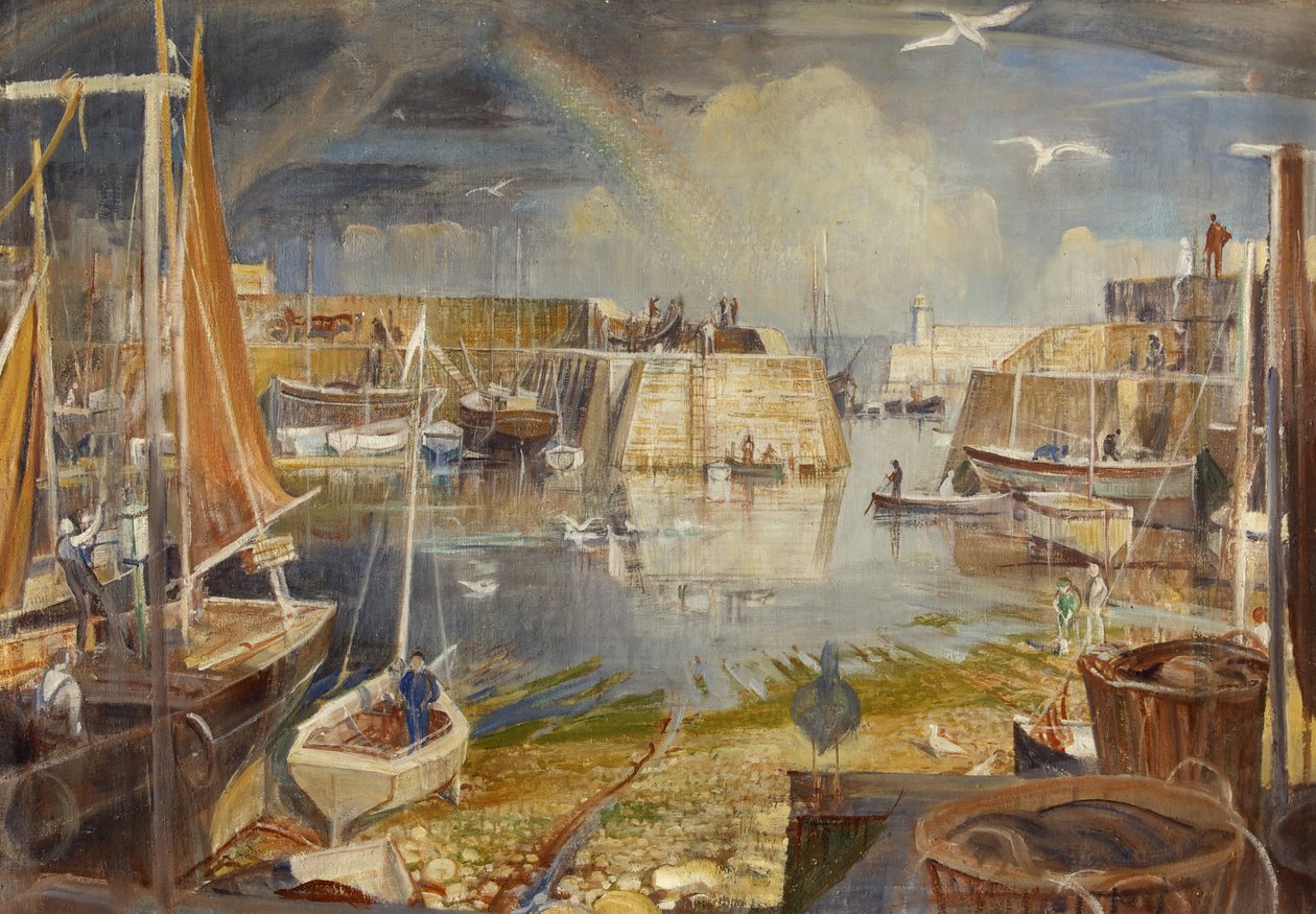 Mevagissey Quay, Kornwalia autorstwa William Edward Wigley