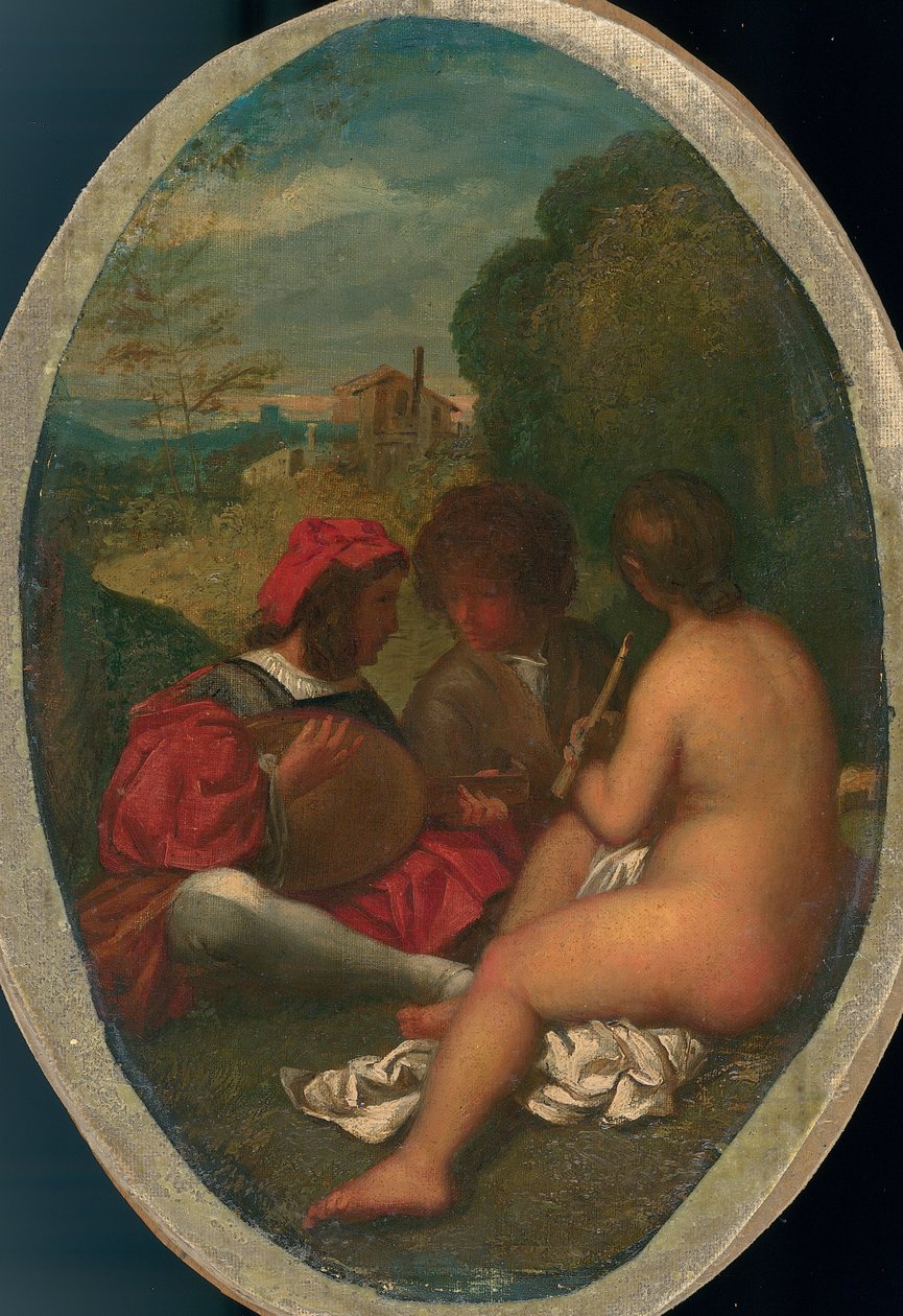 Le Concert Champetre, wg Tycjana (olej na płótnie położony na płycie) (zob. też 288056) autorstwa William Etty