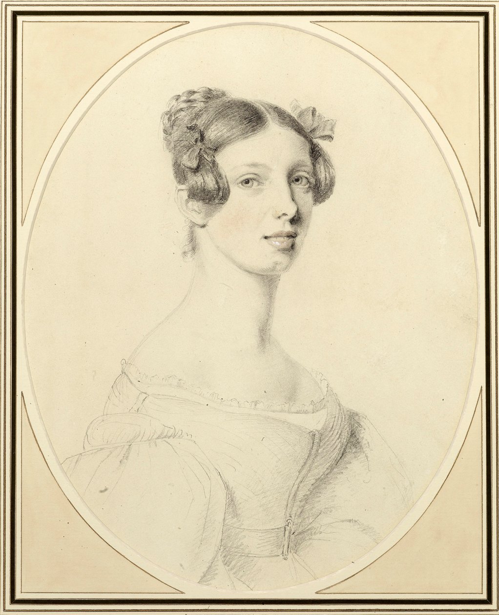 Portret damy, ok. 1830 (wc na papierze) autorstwa William Foy
