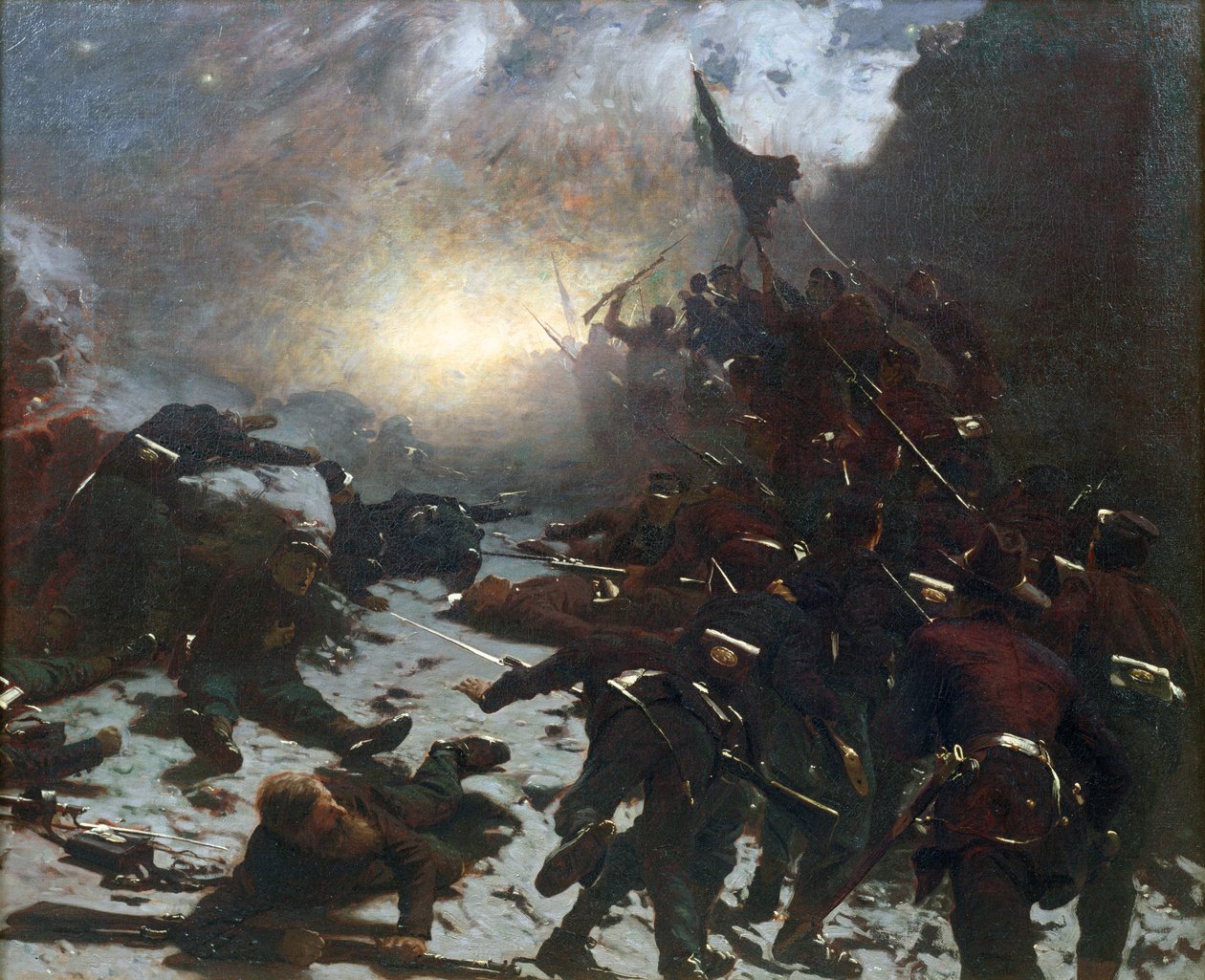 Ładowanie baterii, 1882 autorstwa Gilbert Gaul