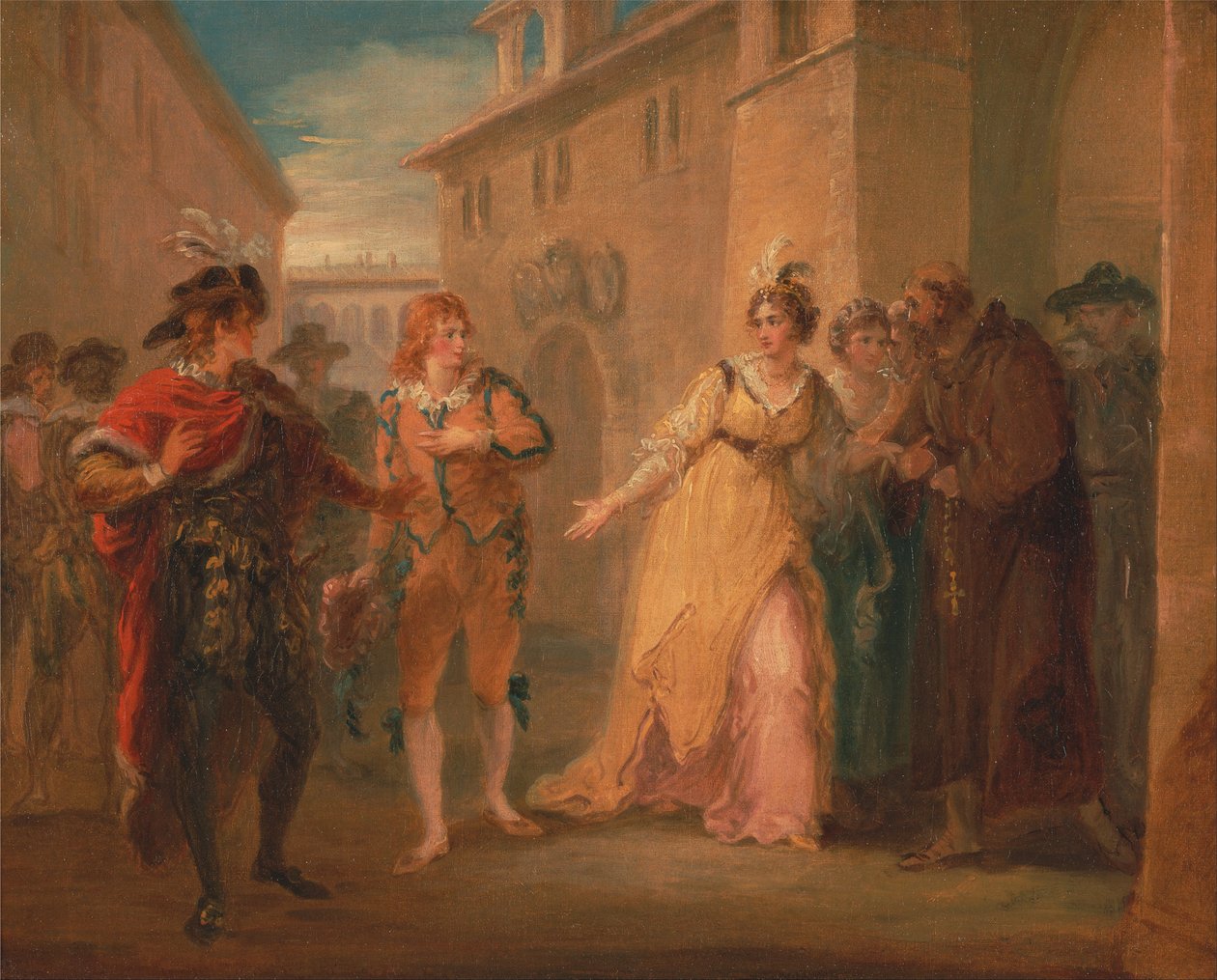 Objawienie zaręczyn Olivii, z Wieczoru Trzech Króli, akt V, scena i autorstwa William Hamilton