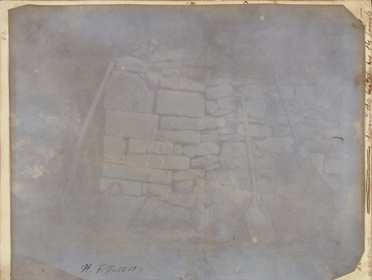 (Mur w Melon Ground, Opactwo Lacock) autorstwa William Henry Fox Talbot