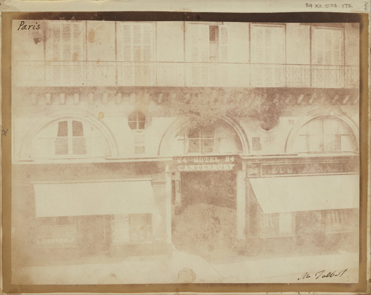 Hotel Canterbury w Paryżu. autorstwa William Henry Fox Talbot