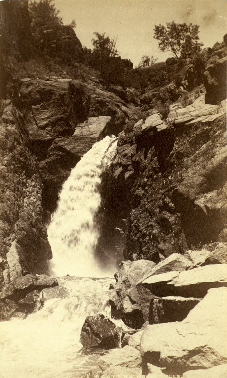 Rainbow Falls, ok.1880 (druk albumowy) autorstwa William Henry Jackson
