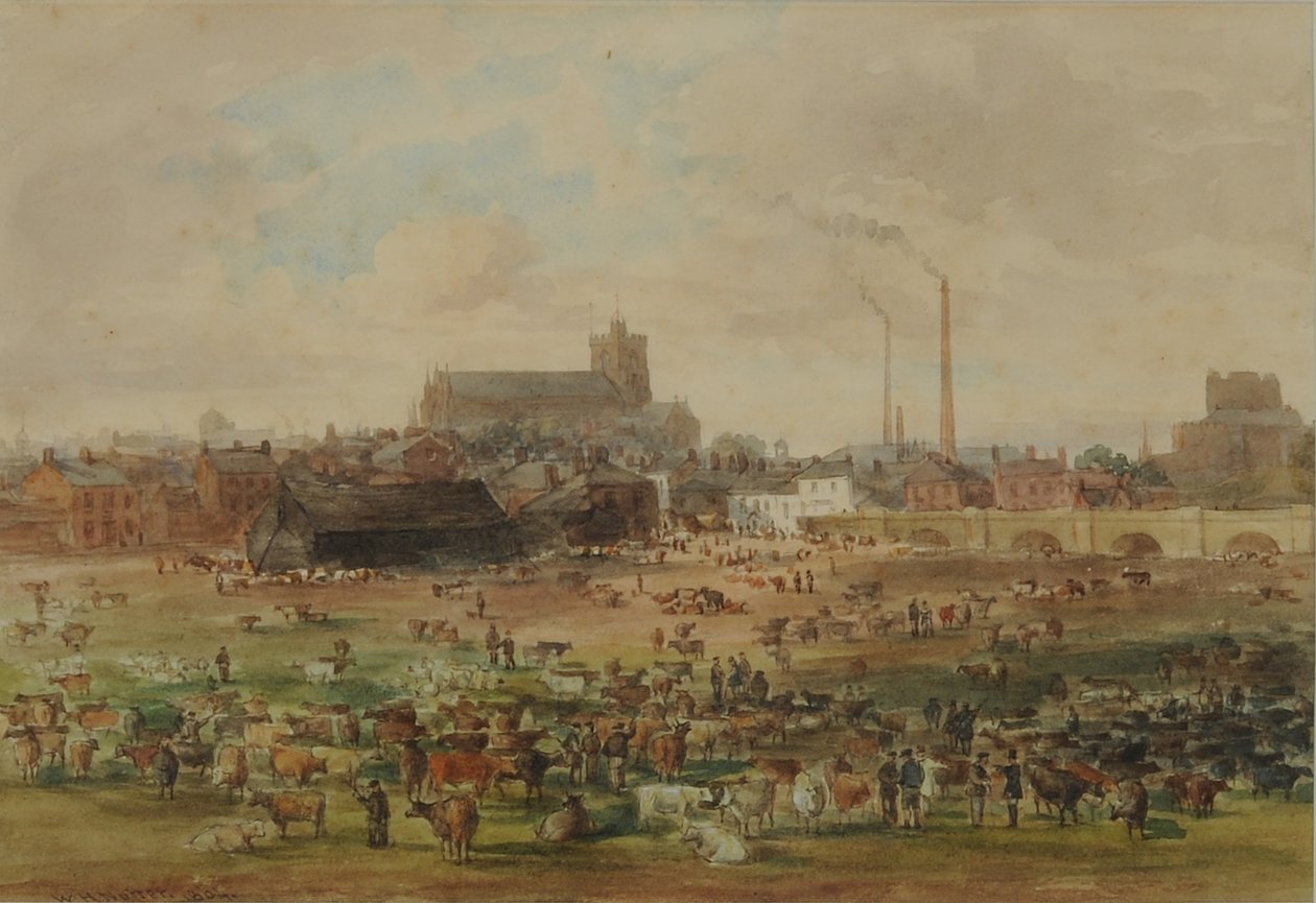 Piaski, Carlisle - Targ Bydlęcy, 1864 (wc na papierze) autorstwa William Henry Nutter