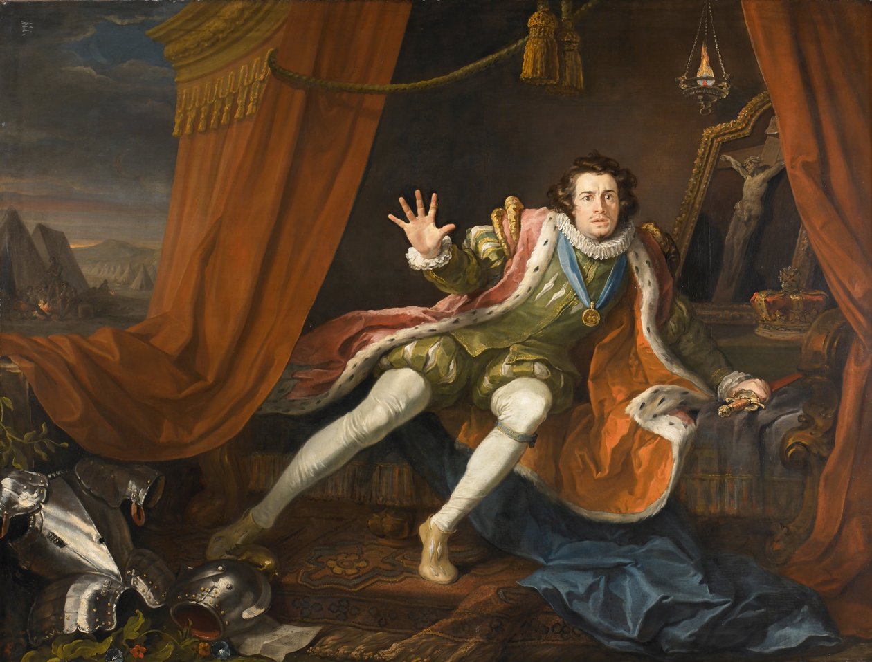 David Garrick jako Ryszard III autorstwa William Hogarth