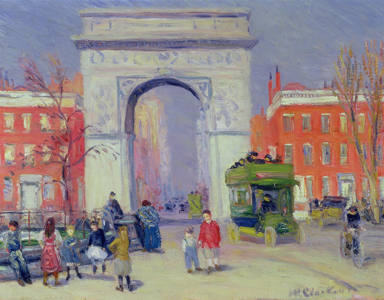 Park Washington Square, ok. 1908 r. autorstwa William James Glackens