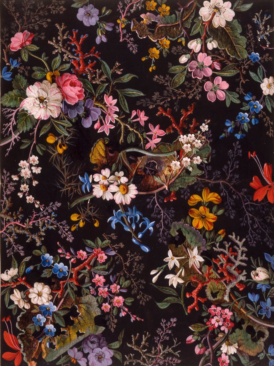 Projekt tkaniny, ok. 1788-92 (wc na papierze) autorstwa William Kilburn