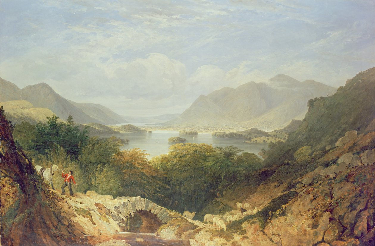 Derwent Water z Ashness Bridge autorstwa William Linton