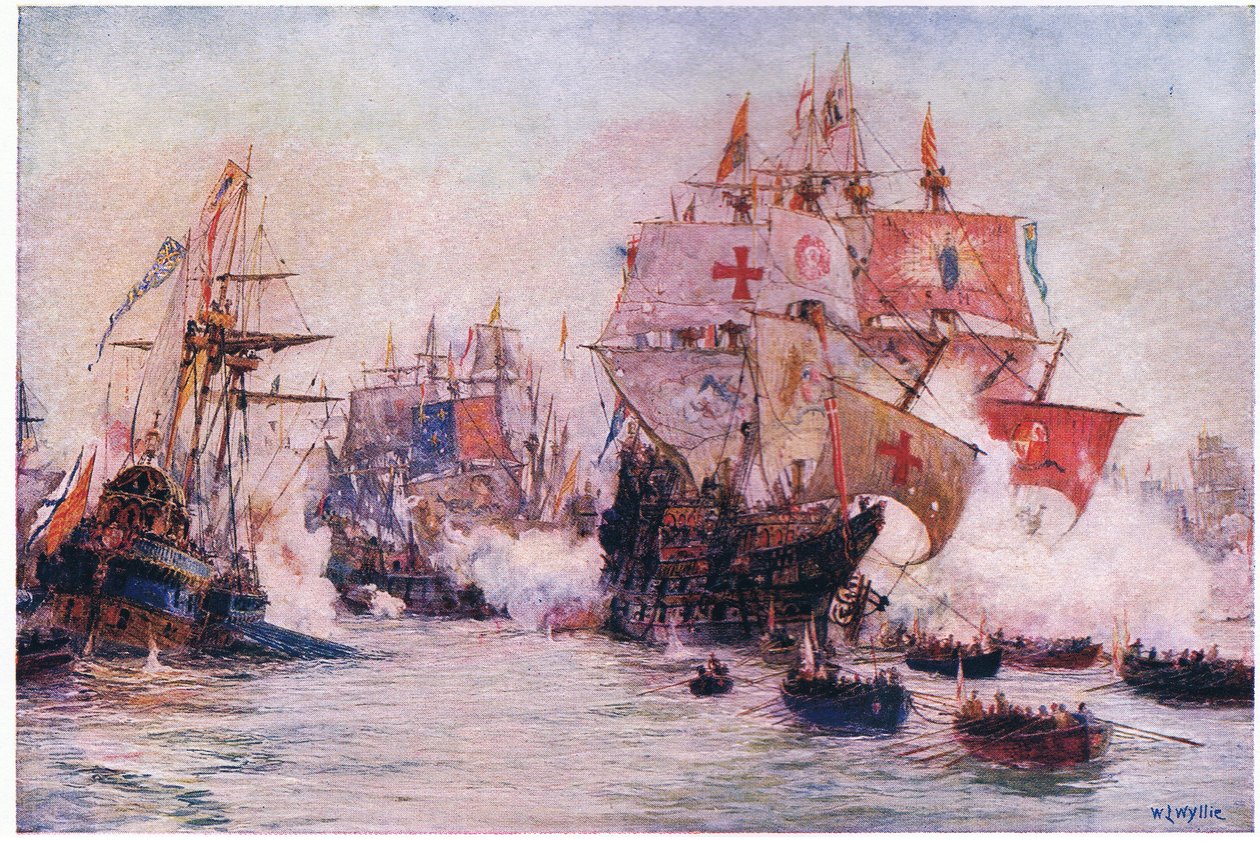 Hiszpańska Armada 1588, 1915 autorstwa William Lionel Wyllie
