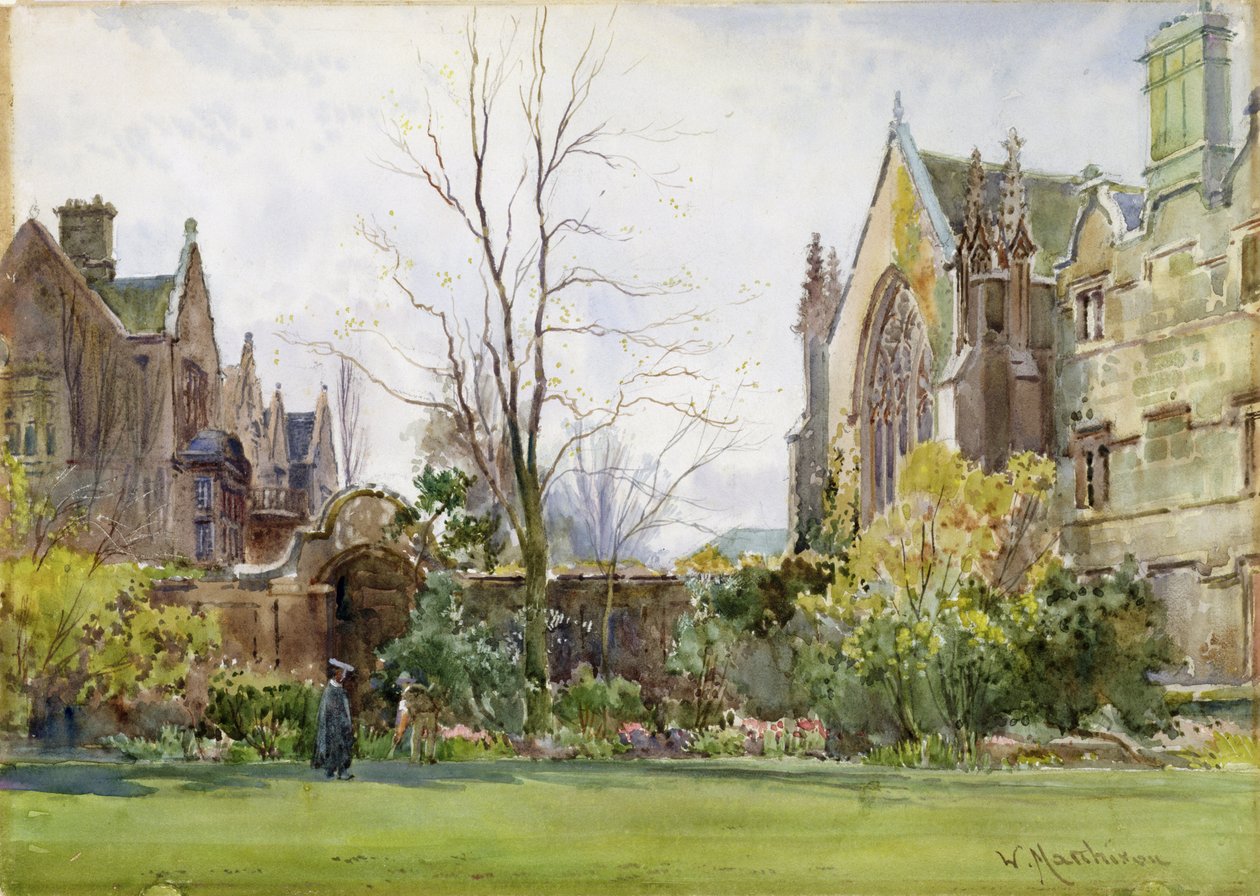 Radcliffe Quad, University College, Oksford (wc) autorstwa William Matthison