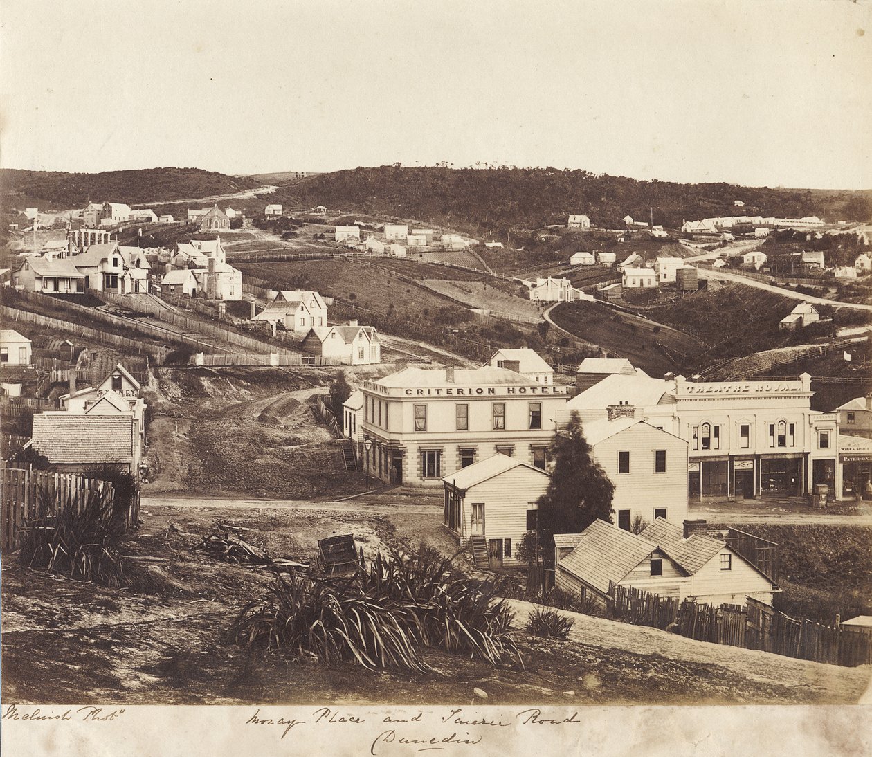 Moray Place i Taieri Road, Dunedin (druk albumowy) autorstwa William Meluish