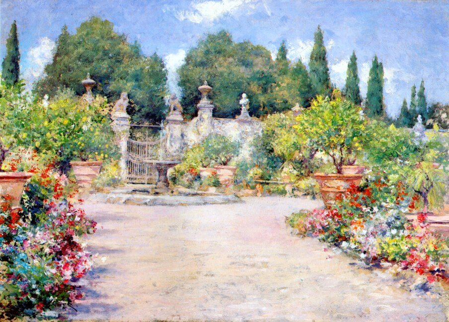Ogród włoski autorstwa William Merritt Chase