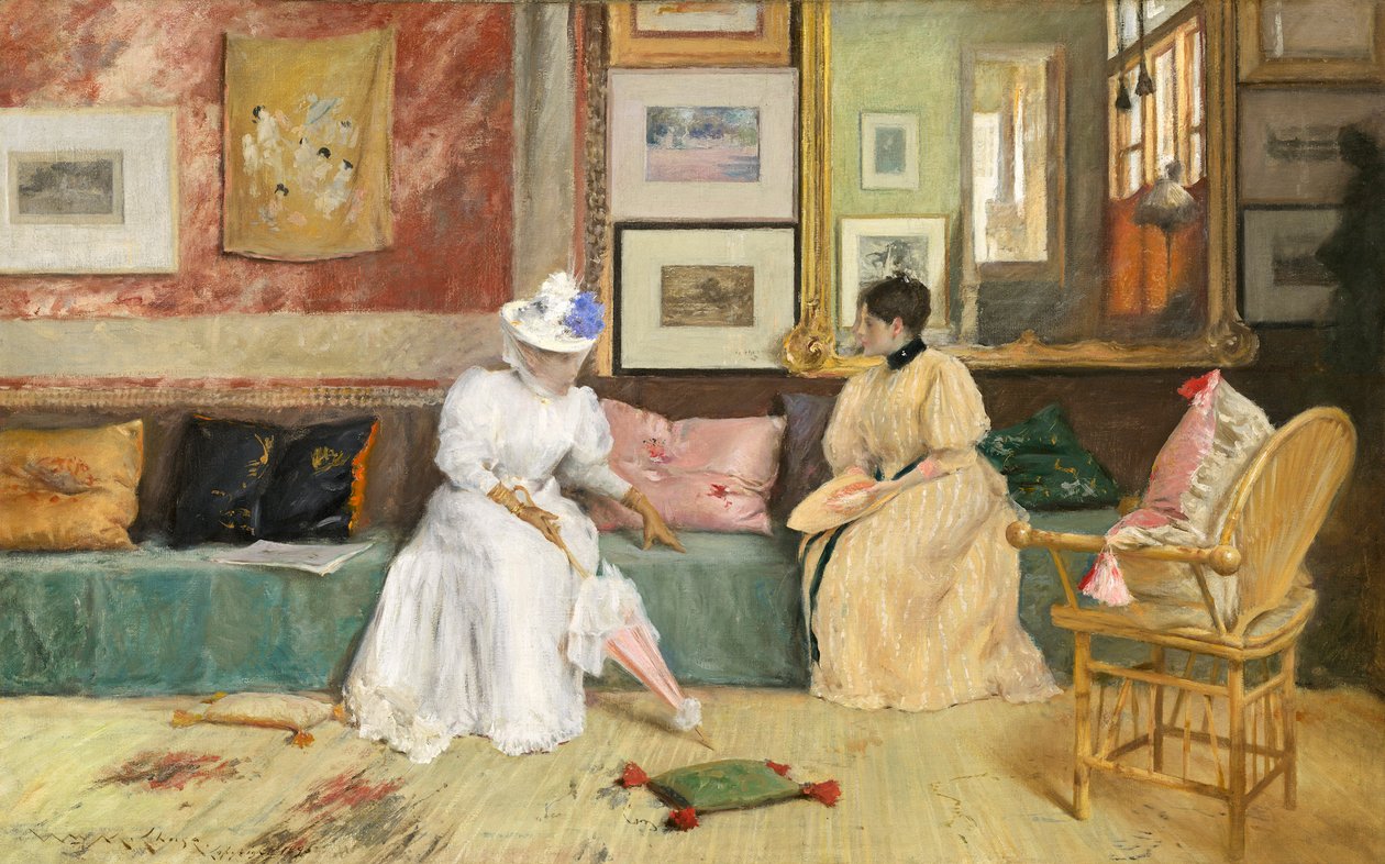 Przyjazny telefon, 1895 autorstwa William Merritt Chase