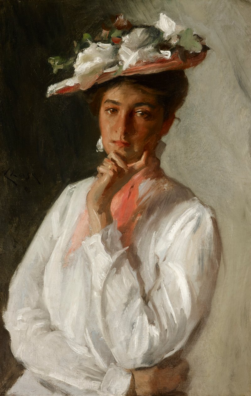 Kobieta w bieli autorstwa William Merritt Chase