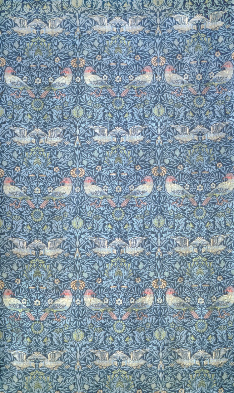 Bird, wyprodukowany przez Morris & Co., 1878 (tkana wełniana podwójna tkanina) (patrz również 76782) autorstwa William Morris