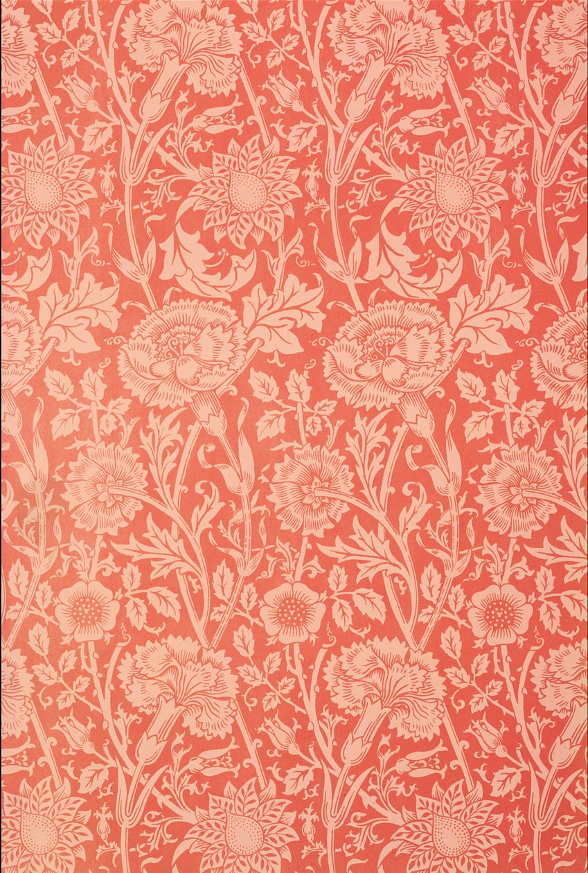 Projekt tapety „Różowe i różowe”, 1891 autorstwa William Morris