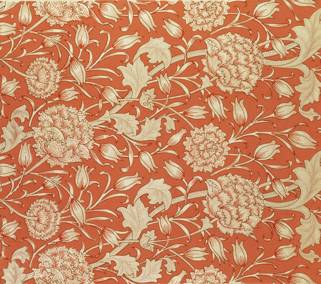Projekt tapety Tulipan, 1875 autorstwa William Morris