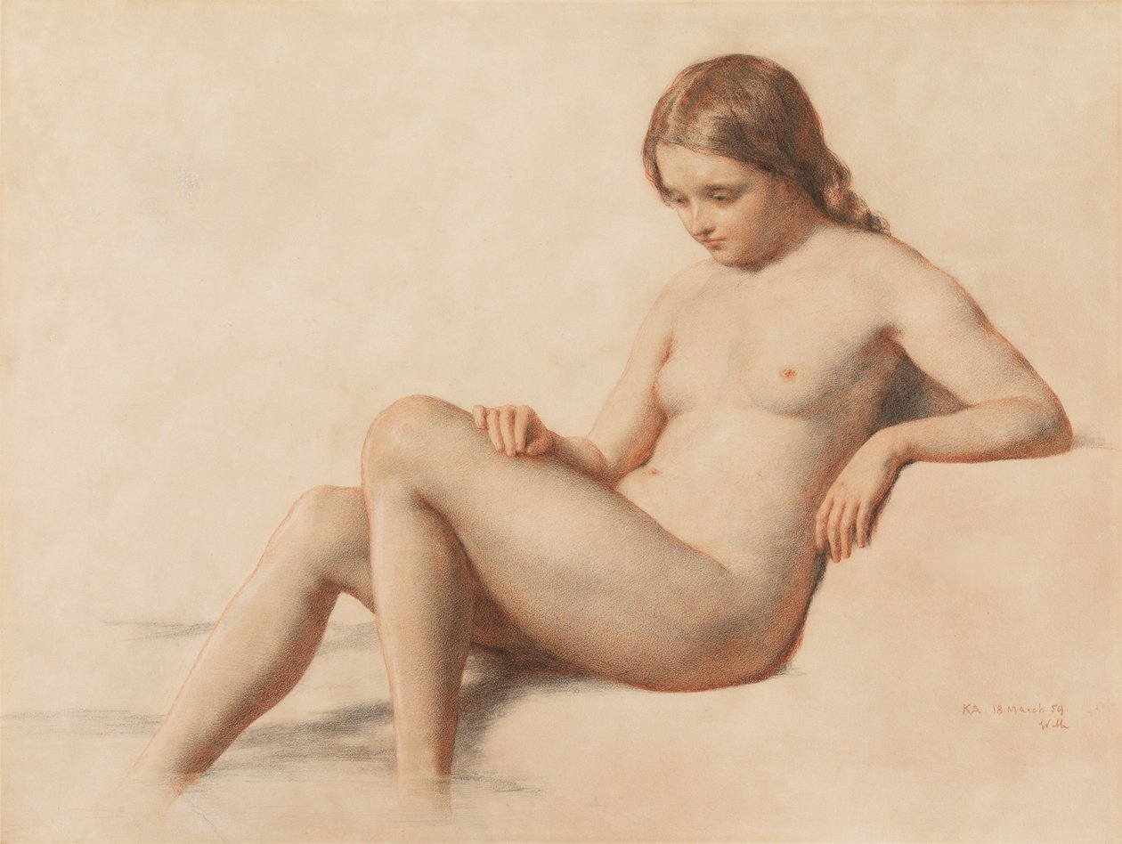 Studium aktu, 1859 autorstwa William Mulready