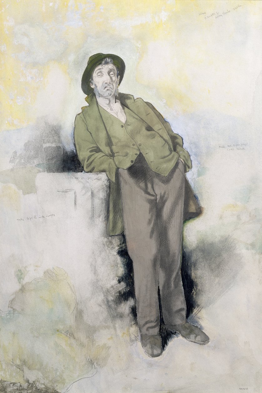 Tramp (ołówek i wc na papierze) autorstwa William Orpen
