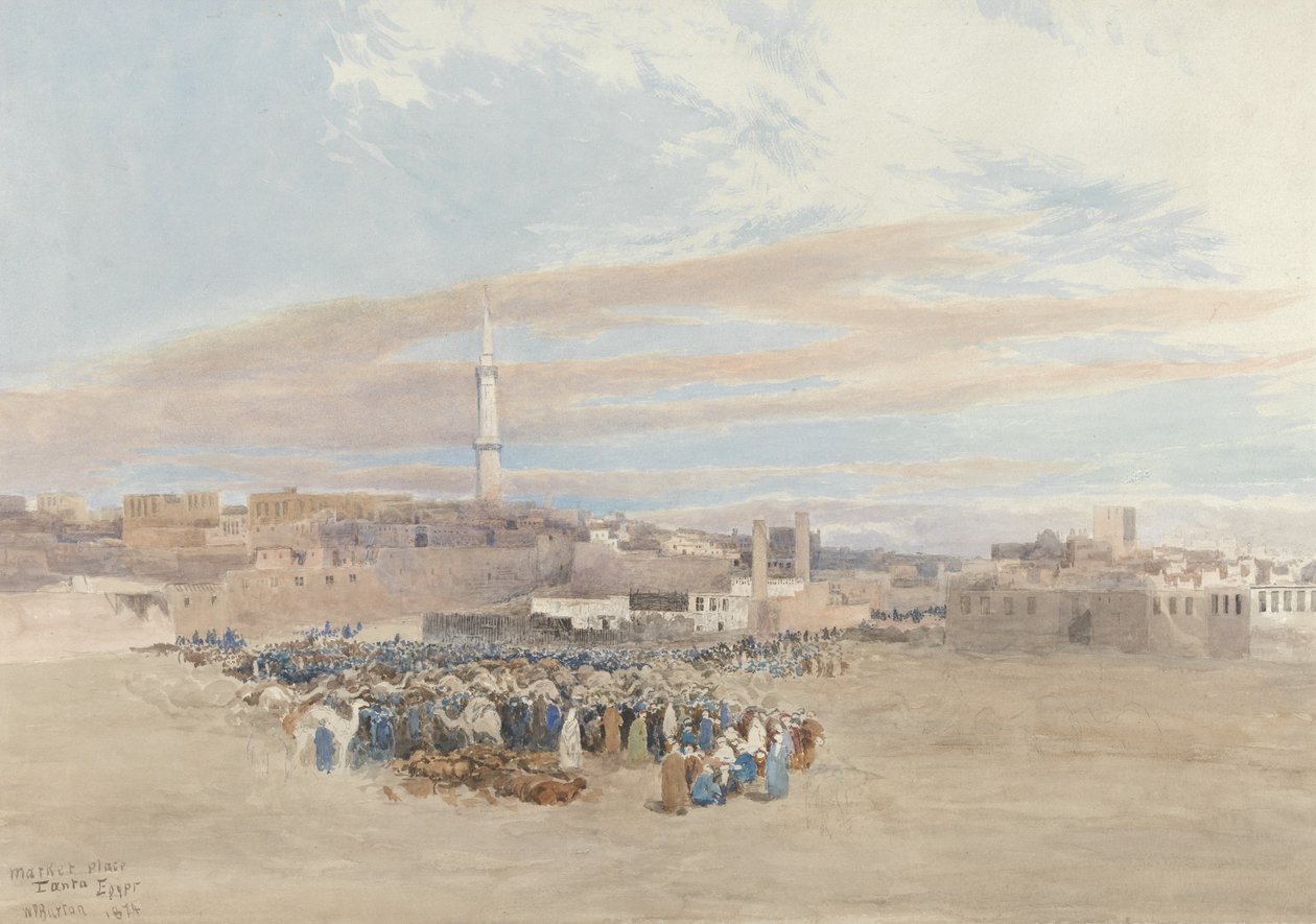 Зах зээлийн газар, Танга, Египт, 1874 (бал чулуун дээр угаалгын өрөө)поли autorstwa William Paton Burton