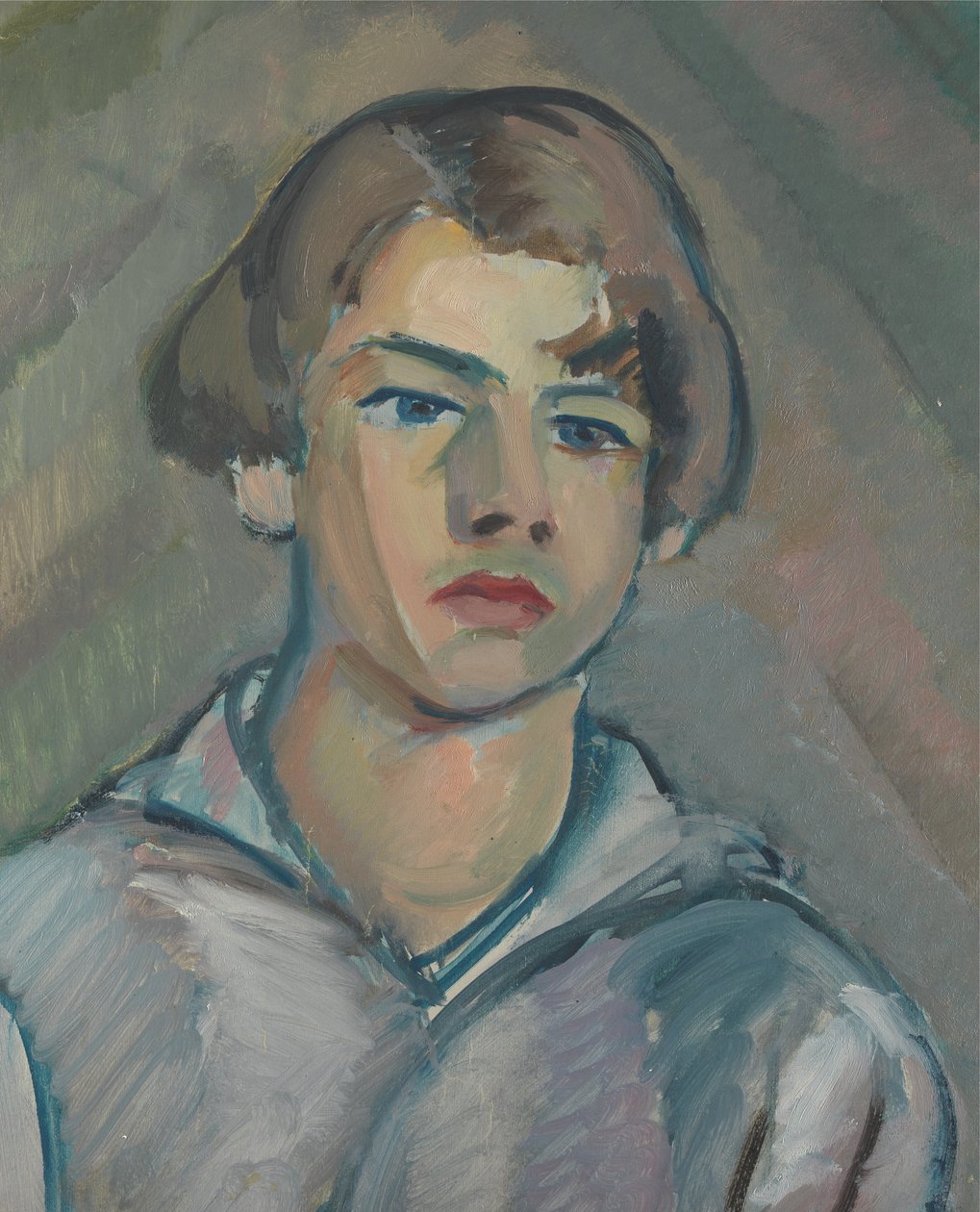 Portret młodego mężczyzny z długimi włosami autorstwa William Peploe