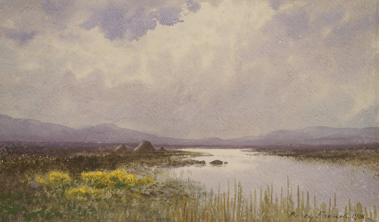 Krajobraz Connemara, 1908 (wc na papierze) autorstwa William Percy French