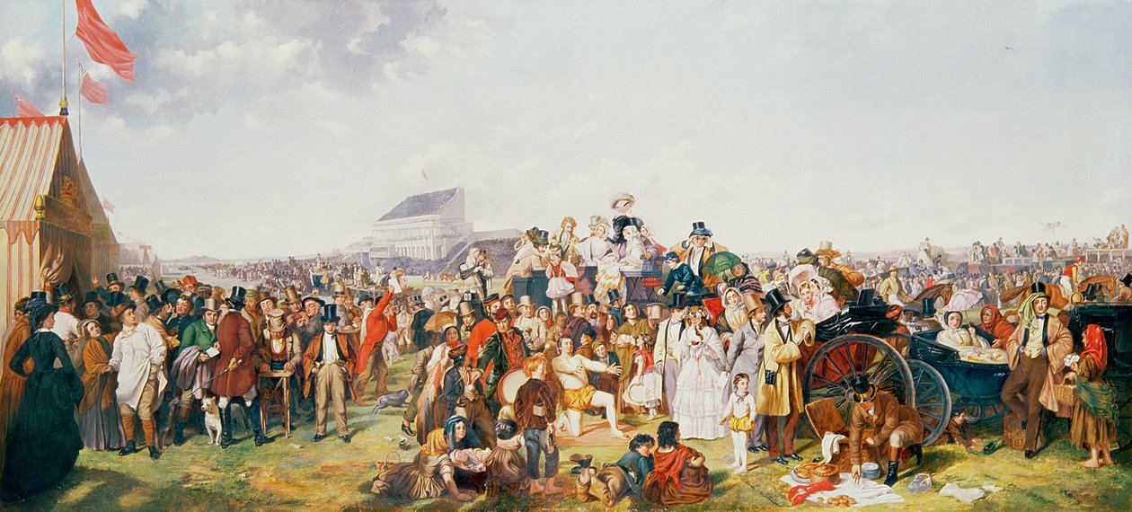 Dzień derby autorstwa William Powell Frith