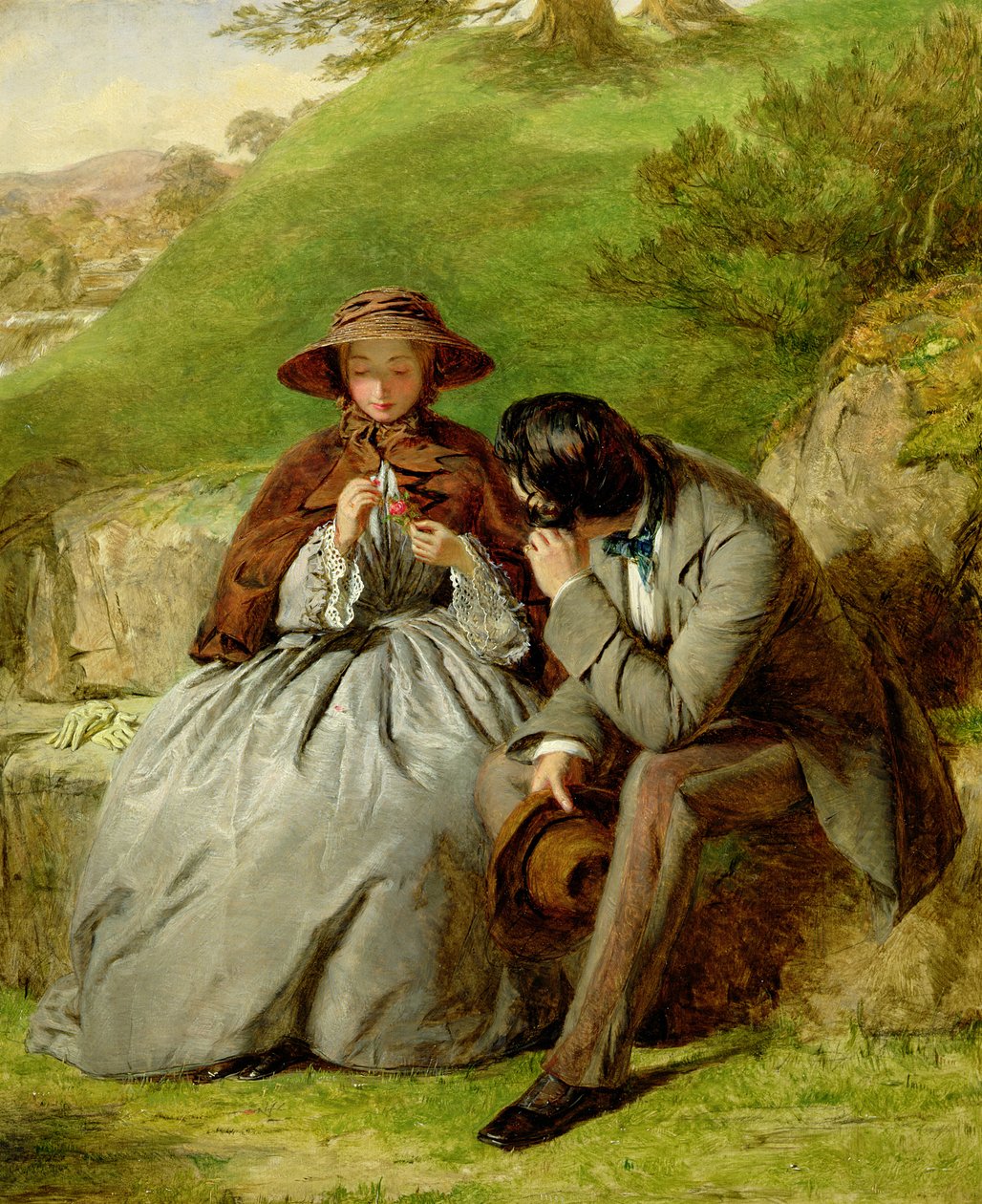 Kochankowie, 1855 autorstwa William Powell Frith